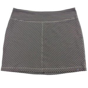 Merrell Mini Skirt Pull-On Stretch Hike Outdoor Striped Tan Gray Botton Blend